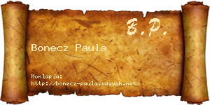 Bonecz Paula névjegykártya